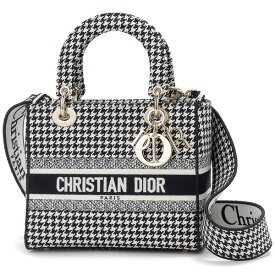 Dior ディオール トートバッグ バッグ 千鳥柄 ミディアム ブラック ホワイト M0565OZAE M911 DONNA LADY D-LITE MD HOUNDSTOOTH EMBROIDERY BLACK/WHITE ブランド 誕生日 母の日 プレゼント ギフト 【並行輸入品】