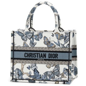 Dior ディオール トートバッグ ブックトート スモール 蝶柄 バタフライ バッグ ホワイト ブルー M1265ZESR M933 DONNA BOOK TOTE SM TOILE DE JOUY MEXICO EMBROIDERY WHITE AND PA ブランド ギフト 【並行輸入品】