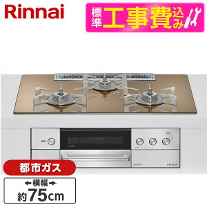 �y�W���ݒu�H���Z�b�g�z Rinnai RHS72W38M12RNSTW-13A �W���ݒu�H���Z�b�g �X�p�[�N�����O�J�b�p�[ DELICIA [�r���g�C���K�X�R����(�s�s�K�X�p�E�������΃^�C�v�E3���E75cm)]
