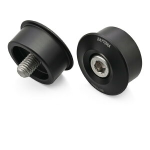 D48328 ハイビジミラー バーエンドミラーアダプター カワサキ M8用 左右セット ブラック デイトナ