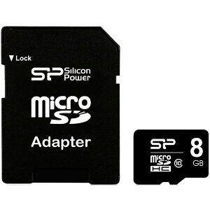 SP008GBSTH010V10SP Silicon Power [microSDHCJ[h 8GB (SDHCA_v^[t)]