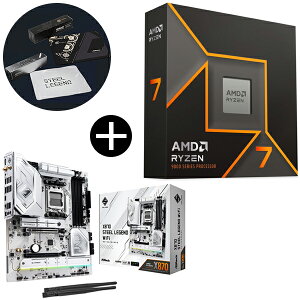AMD Ryzen 7 9700X W/O Cooler WOF (8C/16TA3.8GHzA65W) CPU + ASRock X870 Steel Legend WiFi }U[{[h + ASRockIWi}EXpbh