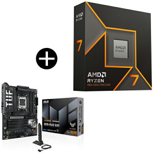 AMD Ryzen 7 9700X W/O Cooler WOF (8C/16TA3.8GHzA65W) CPU + ASUS TUF-GAMING X870-PLUS WIFI }U[{[h