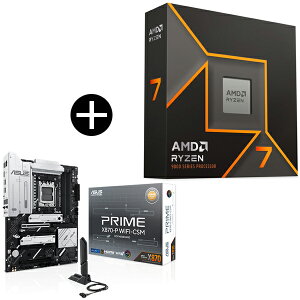 AMD Ryzen 7 9700X W/O Cooler WOF (8C/16TA3.8GHzA65W) CPU + ASUS PRIME-X870-P WIFI-CSM }U[{[h