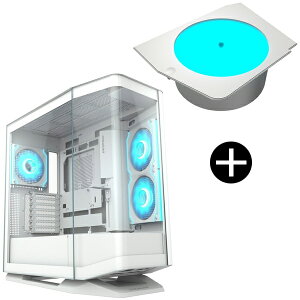 COUGAR CGR-58M6W-RGB FV270 RGB White zCg PCP[X + CGR-58M6W-LRP FV270 LUMINOUS ROTATING PLATFORM White zCg FV270V[YpIvVp[c