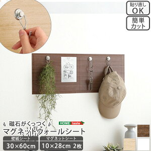 【エントリーでP10倍!24日20:00-27日9:59】 SH-25-MGS-M 磁石がくっつくマグネットウォールシート 30×60cm ダークブラウン ホームテイスト メーカー直送