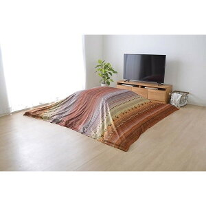 1151810202005 ギャッベ柄 こたつ布団 上掛け 正方形 掛け単品 『ラディ』 オレンジ 約210×210cm イケヒコ・コーポレーション メーカー直送
