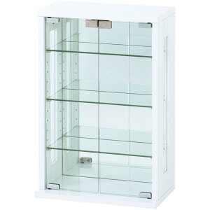 コレクションケース 卓上 ガラス 幅40 フィギュア ディスプレイ コレクションボード 縦型 コンパクト ホワイト 白 クロシオ 新生活