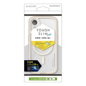 PM-A24ATSLFCMWH ELECOM �A�C�{���[ MAGKEEP [iPhone16 TOUGH SLIM LITE �n�C�u���b�h�P�[�X]