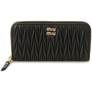 MIU MIU ~E~E z z l ubN  fB[X }ebZ 5ML506 2FPP F0002 MATELASSE ZIP AROUND WALLET NERO uh a V NX}X v[g Mtg ysAiz