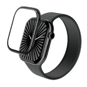 AW-24AFLGFALBK ELECOM �u���b�N [�A�b�v���E�H�b�` �K���X �t�B���� �yApple Watch Series 10 46mm�Ή��z �S�ʕی� ������ �t���[���t]