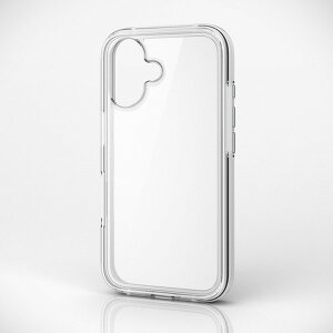 PM-A24AHVAIR2WH ELECOM �z���C�g×�N���A MUBRAIN [iPhone16 �P�[�X �n�C�u���b�h �J�o�[ �Ռ��z�� �y�� �J���������Y�ی�݌v]