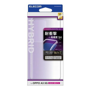 PM-O242HVCKCR ELECOM �N���A [OPPO A3 5G �P�[�X �n�C�u���b�h �Ռ��z�� �J���������Y�ی�݌v �X�g���b�v�z�[���t �ɂݐ݌v]