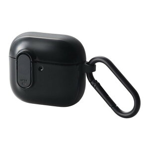 AVA-AP06TSLBK ELECOM ubN [AirPods 4 P[X ϏՌ Jo[ yCX/MagSafe[dΉz Ռz t^JbN@\]