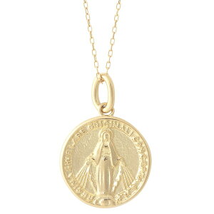 18金 イエローゴールド メダルネックレス コインネックレス Mサイズ ジュエリー シンプル 普段使い マリア像 DPD54067 誕生日 クリスマス 新生活 プレゼント ギフト 贈り物 ドウシシャ