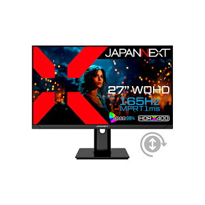 JN-27GT165WQHDR-HSP JAPANNEXT Q[~OtfBXvC 27^ / 2560×1440 / HDMI×2 DP×2 / ubN / Xs[J[L / 2Nۏ