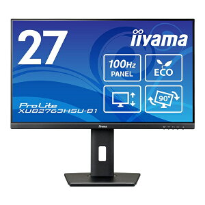 XUB2763HSU-B1 iiyama ProLite tfBXvC 27^ / 1920×1080 / HDMI DisplayPort / ubN / Xs[J[ / IPSpl / ~ / ] / 5Nۏ