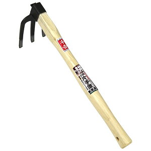 全鋼片手鍬 三本 サンホン 藤原産業