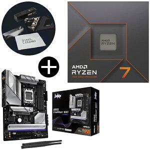 yKiz AMD Ryzen7 7700X W/O Cooler CPU + ASRock B850 LiveMixer WiFi ATX}U[{[h + ASRockIWi}EXpbh Zbg