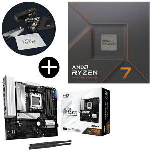 yKiz AMD Ryzen7 7700X W/O Cooler CPU + ASRock B850M Pro RS WiFi Micro-ATX}U[{[h + ASRockIWi}EXpbh Zbg