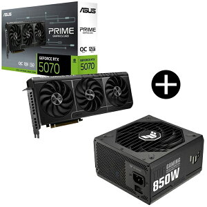 ASUS PRIME-RTX5070-O12G OtBbNJ[h + TUF-GAMING-850G ubN djbg Zbg