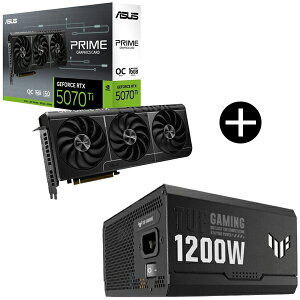 ASUS PRIME-RTX5070TI-O16G OtBbN{[h + TUF-GAMING-1200G ubN djbg Zbg