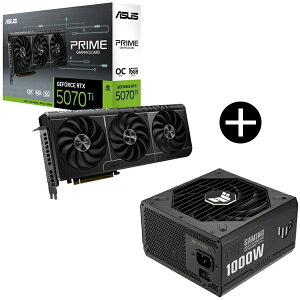 ASUS PRIME-RTX5070TI-O16G OtBbN{[h + TUF-GAMING-1000G ubN djbg Zbg