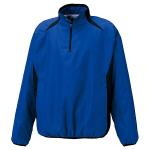 ゼット 野球ウエア 長袖ハーフジップジャンパー Rブルー/ブラックA 2XO BOV335 2519A ZETT