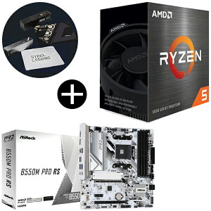 AMD Ryzen 5 5600T CPU + ASRock B550M Pro RS }U[{[h + ASRockIWi}EXpbh Zbg