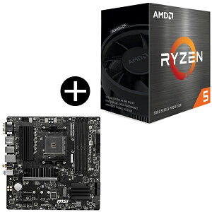 AMD Ryzen 5 5600T CPU + MSI B550M PRO-VDH WIFI microATX}U[{[h Zbg