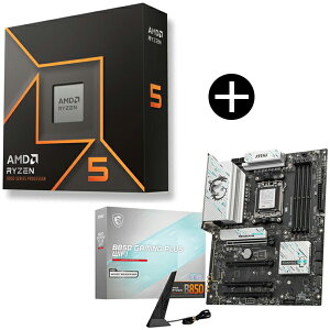 AMD Ryzen 5 9600X W/O Cooler WOF (6C/12TA3.9GHzA65W) CPU + MSI B850 GAMING PLUS WIFI ATX}U[{[h Zbg