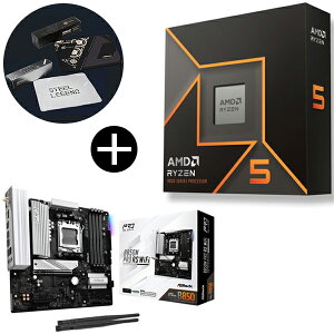 AMD Ryzen 5 9600X W/O Cooler WOF (6C/12TA3.9GHzA65W) CPU + ASRock B850M Pro RS WiFi Micro-ATX}U[{[h + ASRockIWi}EXpbh Zbg