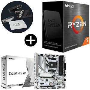 yKiz AMD Ryzen 7 5700X W/O Cooler CPU + ASRock B550M Pro RS }U[{[h + ASRockIWi}EXpbh Zbg
