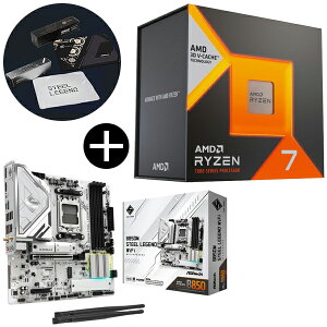 AMD Ryzen7 7800X3D W/O Cooler (8C/16T 4.2Ghz 120W) 100-100000910WOF Q[~OvZbT[ + ASRock B850M Steel Legend WiFi Micro-ATX}U[{[h + ASRockIWi}EXpbh Zbg