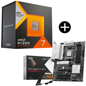 AMD Ryzen7 7800X3D W/O Cooler (8C/16T 4.2Ghz 120W) 100-100000910WOF Q[~OvZbT[ + MSI PRO B850-P WIFI ATX}U[{[h Zbg