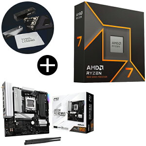 AMD Ryzen 7 9700X W/O Cooler WOF (8C/16TA3.8GHzA65W) CPU + ASRock B850M Pro RS WiFi Micro-ATX}U[{[h + ASRockIWi}EXpbh Zbg
