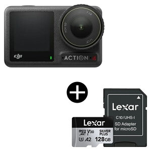 DJIOsmoAction4X^_[hR{ + LEXAR LMSSIPL128G-BNANG Professional SILVER PLUS microSDXC UHS-I }CNSDJ[h 128GB Zbg
