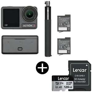 DJIOsmoAction4Ahx`[R{ + LEXAR LMSSIPL128G-BNANG Professional SILVER PLUS microSDXC UHS-I }CNSDJ[h 128GB Zbg