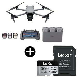 DJIAir3SFlyMoreR{ (DJIRC2t) + LEXAR LMSSIPL128G-BNANG Professional SILVER PLUS microSDXC UHS-I }CNSDJ[h 128GB Zbg