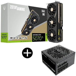 ZOTAC GAMING GeForce RTX 5070 Ti SOLID OtBbN{[h (16GB GDDR7) + Thermaltake PS-TPT-0850FNFAGJ-3 ubN TOUGHPOWER GT/0850W ATX3.1 djbg Zbg