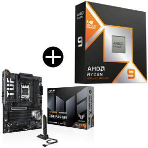 AMD Ryzen 9 9900X3D CPU + ASUS TUF-GAMING X870-PLUS WIFI }U[{[h Zbg
