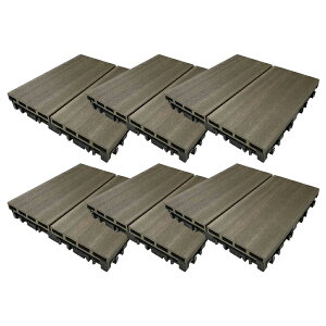 ウッドタイル 人工木 置くだけ ジョイント 人工木 木目調ジョイントタイル 厚型3030(6入)アッシュブラウン aks-42385 メーカー直送