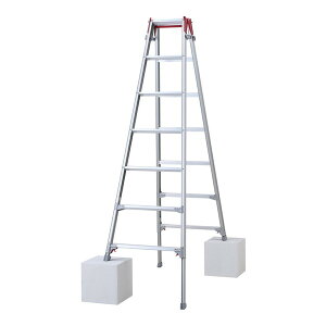 【エントリーでP10倍!24日20:00-27日9:59】 【法人限定】 脚部伸縮式 はしご兼用脚立 7尺 RYZ-21d 長谷川工業 メーカー直送