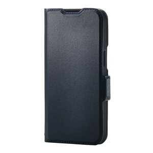 PM-A25SPLFY3NV ELECOM iPhone 16e �P�[�X ���U�[ �蒠�^ �}�O�l�b�g �Ռ��z�� �X�^���h�@�\�t �J�[�h�P�[�X�@�\�t(�|�P�b�g×3) �l�C�r�[