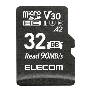 MF-DRMR032GU13 ELECOM micro SDJ[h 32GB Class10 UHS-I U3 V30 A2 microSDHC Ǎő90MB/s h IPX7 ϋvf