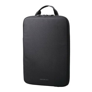 【エントリーでP10倍!24日20:00-27日9:59】 ZSB-IBTHVP13BK ELECOM パソコンケース 13.3インチ ハンドル付 縦型 PCバッグ 衝撃吸収 スリム ダブルファスナー 撥水加工 ZEROSHOCK ブラック
