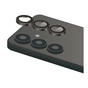 PM-G251FLLG ELECOM Galaxy S25 SC-51F レンズカバー カメラ保護 ガラスフィルム アルミフレーム 高透明 表面硬度10H ブラック