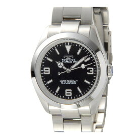 腕時計 時計 TECHNOS テクノス TSM920SB SS ブレス クォーツ シルバー ブラック 黒 メンズ ウォッチ 誕生日 新生活 クリスマス 父の日 プレゼント ギフト