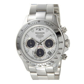 腕時計 時計 TECHNOS テクノス TE4001SW クロノ シルバー ホワイト 白 ソーラー メンズ ウォッチ 誕生日 新生活 クリスマス 父の日 プレゼント ギフト