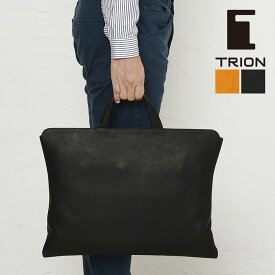 TRION トライオン メンズ トートバッグ ブリーフケース B4サイズ対応 薄マチ ファスナー開閉 GA116